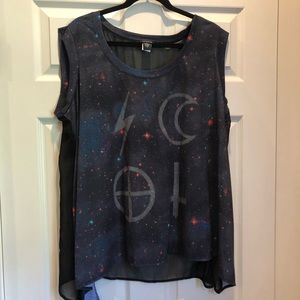 TORRID FLOWY GALAXY TANK TOP